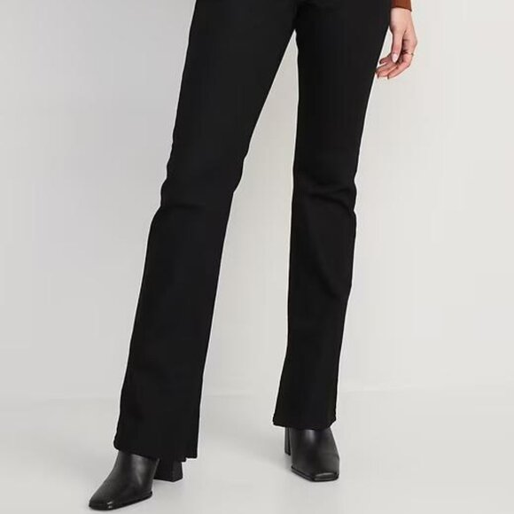 NWT Old Navy Extra High-Waisted Button-Fly Side-Slit Kicker Boot-Cut Jeans Women - Picture 2 of 8